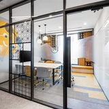 Aluminum Bathroom Single Door Tempered Frosted Glass Can Be Customized Door PVC Waterproof High Gloss Glass White Internal Door